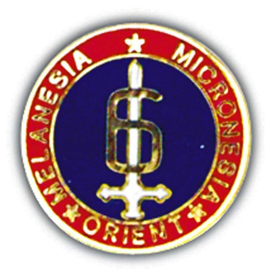 U.S.M.C. 6th Marine Division Pin 1"