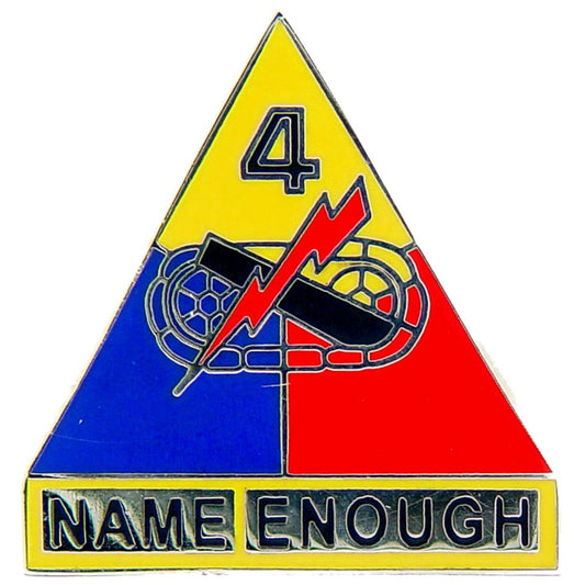 U.S. Army 4th Armored Division Pin 1"