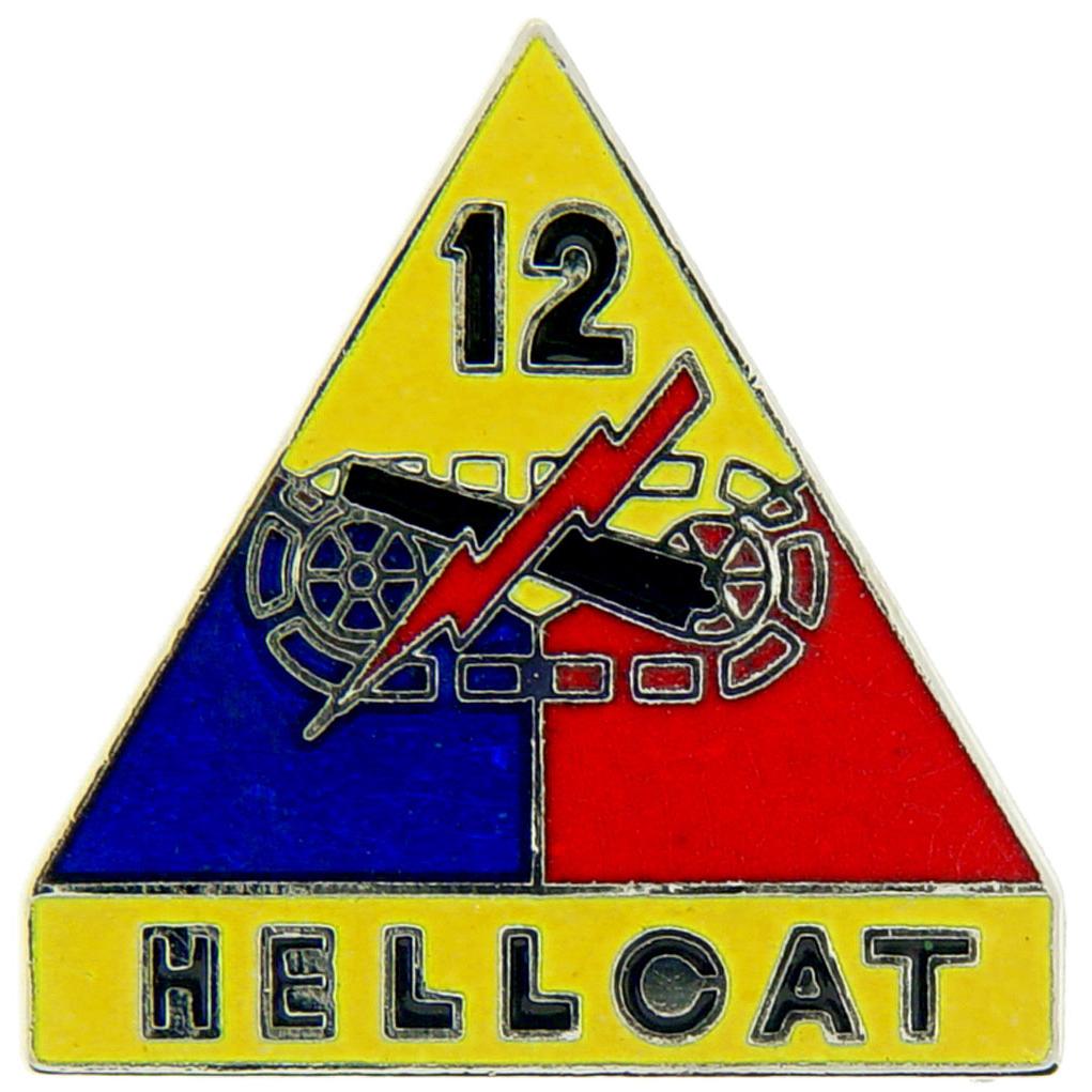 U.S. Army 12th Armored Division Pin 1"