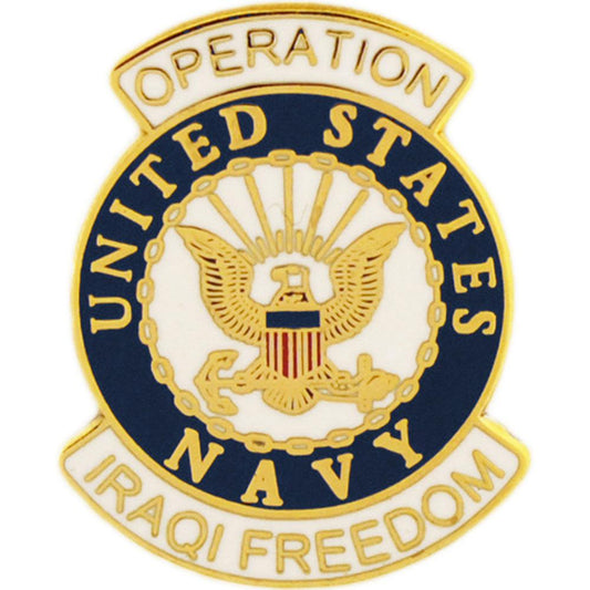 U.S. Navy Logo Operation Iraqi Freedom Pin 1"