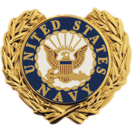 U.S. Navy Logo Wreath Pin 1"