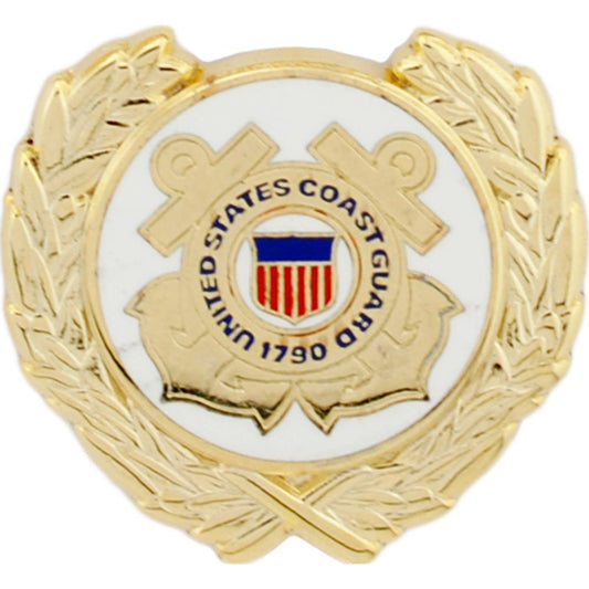 U.S. Coast Guard Logo Wreath Pin 1"