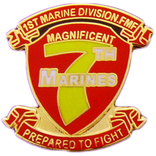 U.S.M.C. 7th Marine Regiment Pin 1"