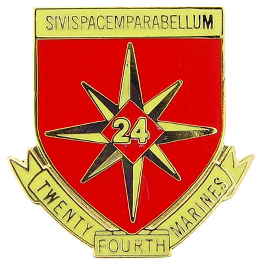 U.S.M.C. 24th Marine Regiment Pin 1"