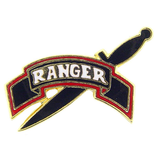 U.S. Army Ranger Tab with Knife Pin 1"