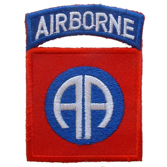 U.S. Army 82nd Airborne Patch Blue & Red 3"