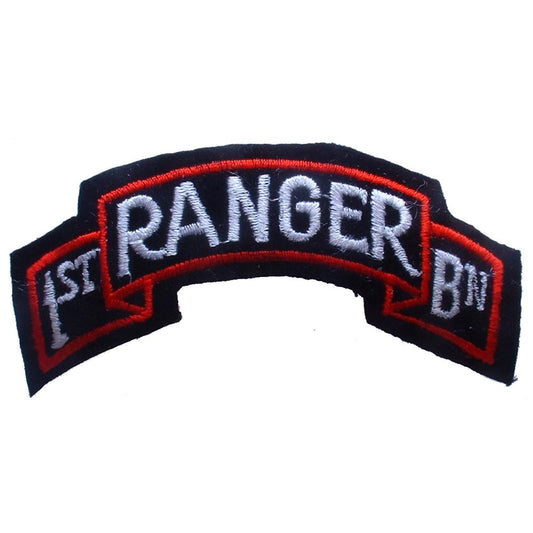 U.S. Army 1st Battalion Ranger Patch Black & White