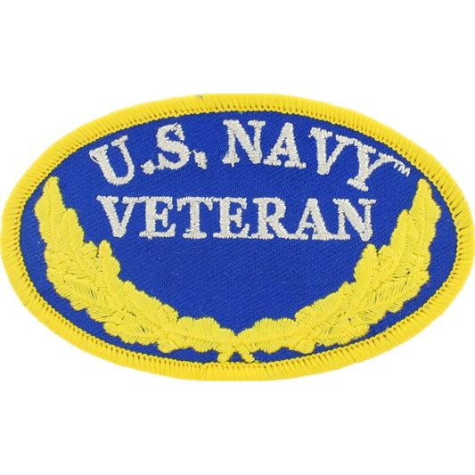 U.S. Navy Veteran Patch Blue & Yellow 3"