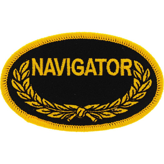 U.S. Navy Navigator Oval Patch Blue & Yellow 3"