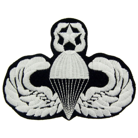 U.S. Army Master Paratrooper Patch Black & White 3"