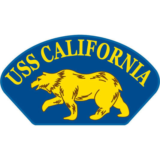 USS California Patch Black & Yellow 2 1/4" x 4"