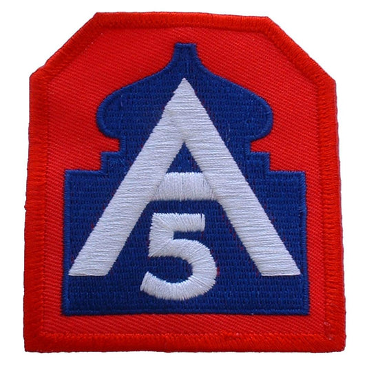 U.S. Army 5th Army Patch Red & Blue 3"