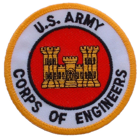 U.S. Army Corps of Engineers Patch Red & White 3"