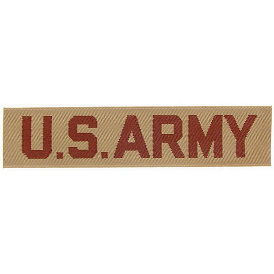 U.S. Army Patch Brown 1 1/8" x 4 1/2"