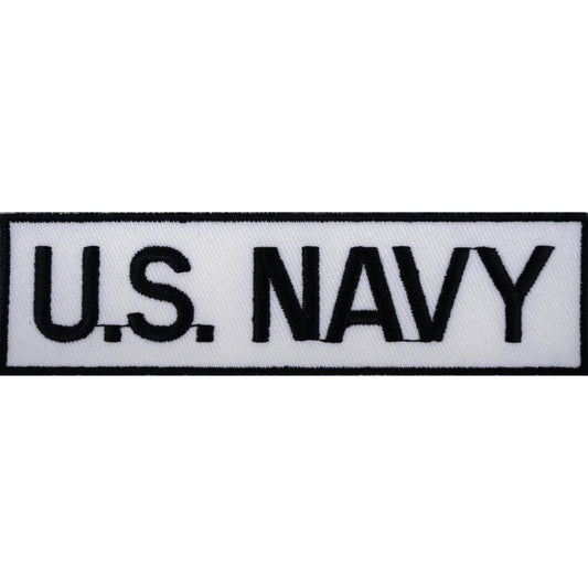 U.S. Navy Patch Black & White 1 1/4" x 4 1/2"