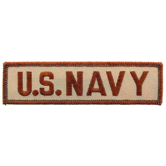 U.S. Navy Patch Brown 1 1/4" x 4 3/4"