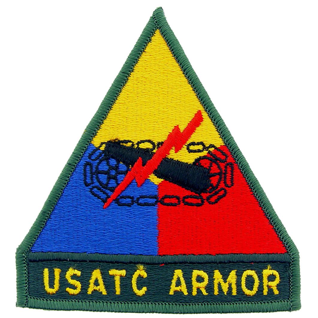 U.S. Army Armor USATC Patch Black & Yellow 3"