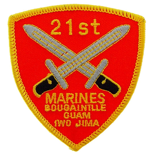 U.S.M.C. 21st Marine Regiment Patch Red & Yellow 3"