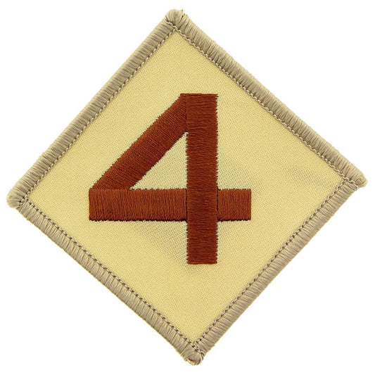 U.S.M.C. 4th Marine Division Patch Brown 3"