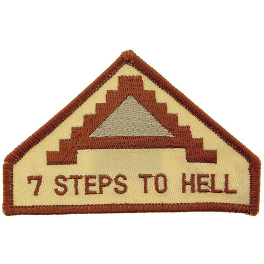 U.S. Army 7th Army 7 Steps To Hell Patch Brown 3"