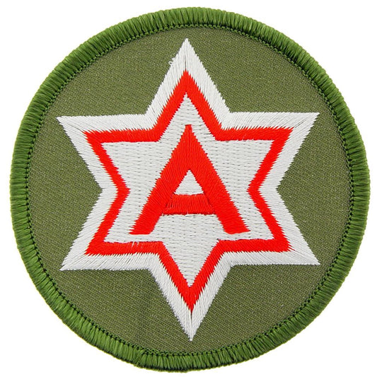 U.S. Army 6th Army Patch Green & White 3"