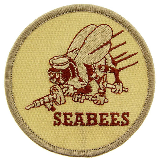 U.S. Navy Seabees Patch Brown 3"