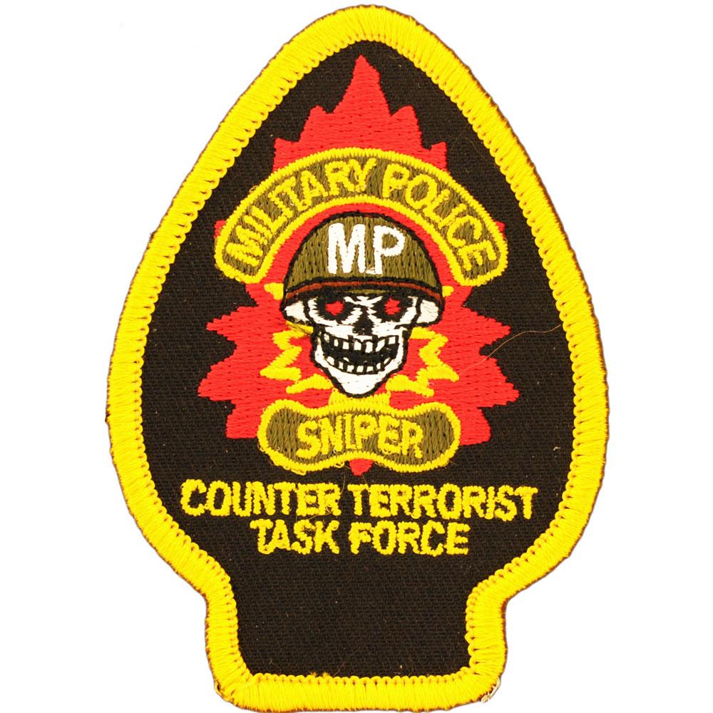 Military Police Sniper Patch Black & Yellow 3"