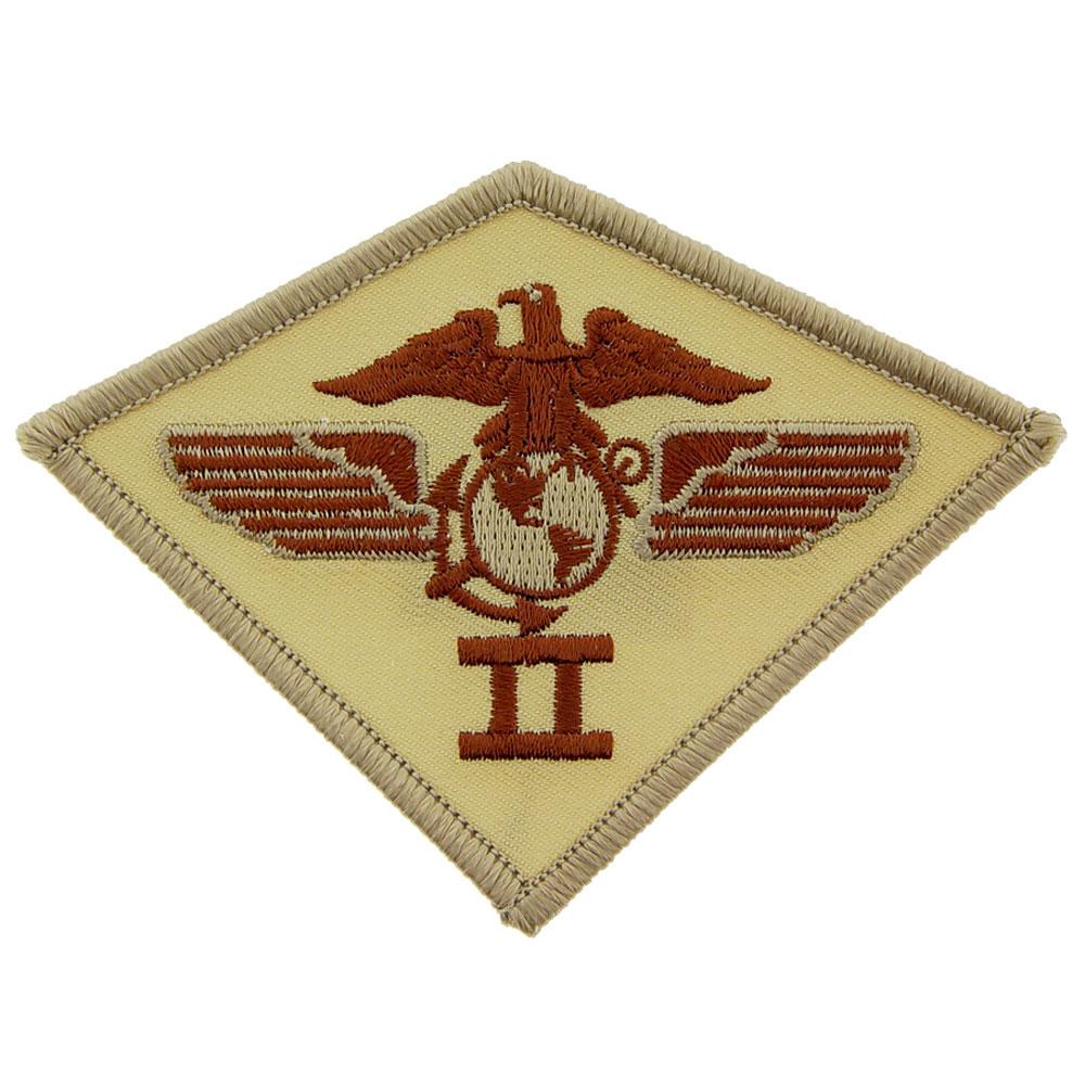 U.S.M.C. 2nd Marine Aircraft Wing Patch Brown 3"