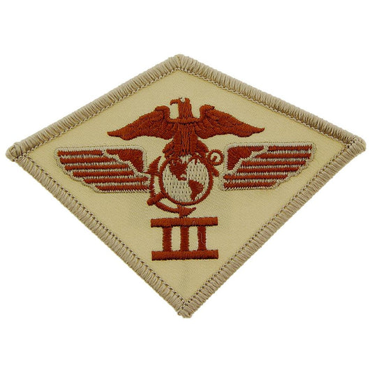 U.S.M.C. 3rd Marine Aircraft Wing Patch Brown 3"