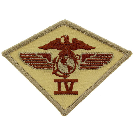 U.S.M.C. 4th Marine Aircraft Wing Patch Brown 3"