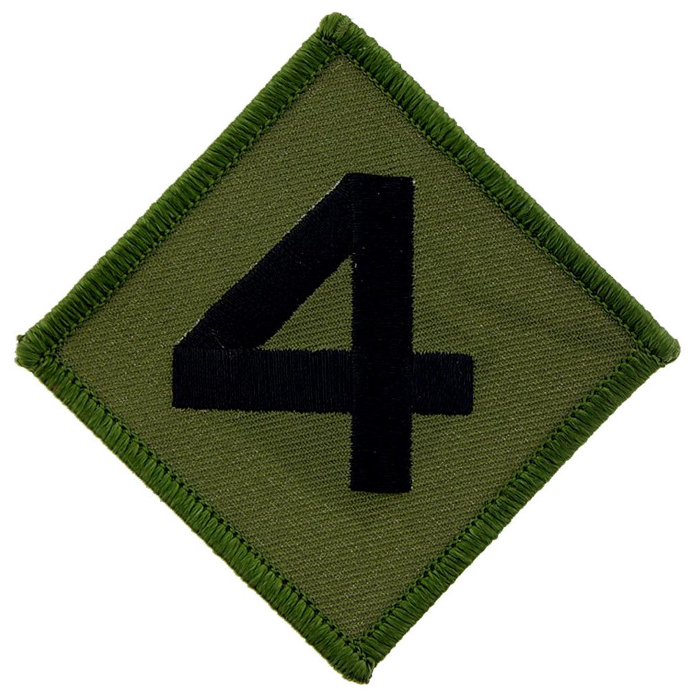 U.S.M.C. 4th Marine Division Patch Green 3"