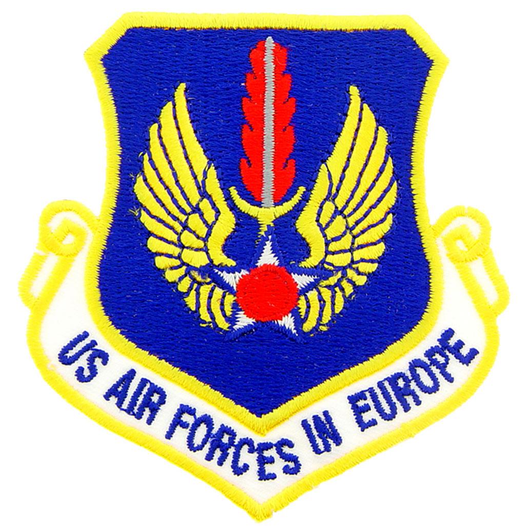 U.S. Air Forces In Europe Shield Patch Blue & Yellow 3"