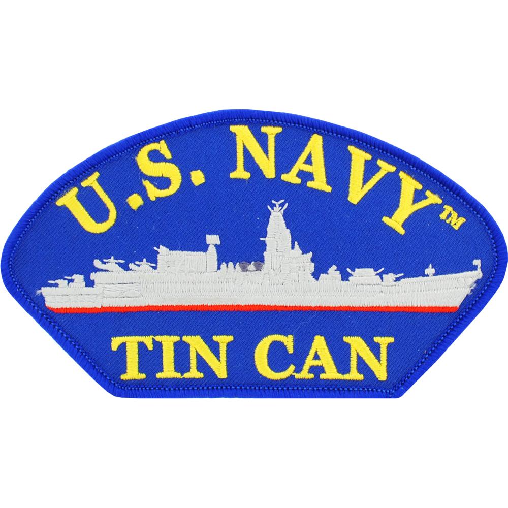 U.S. Navy Tin Can Navy Hat Patch 2 3/4" x 5 1/4"