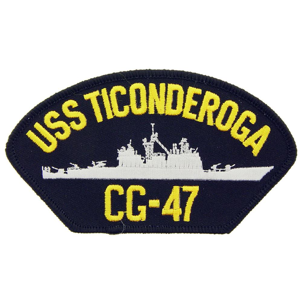U.S. Navy USS Ticonderoga CG-47 Patch 2 1/4" x 4"