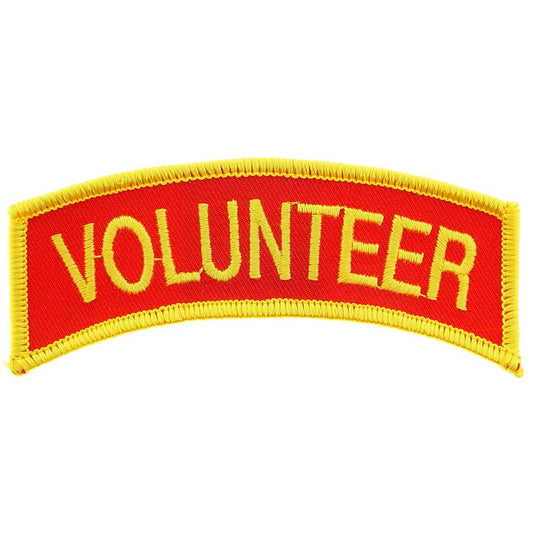 Volunteer Patch Red & Yellow 1 3/8" x 4"