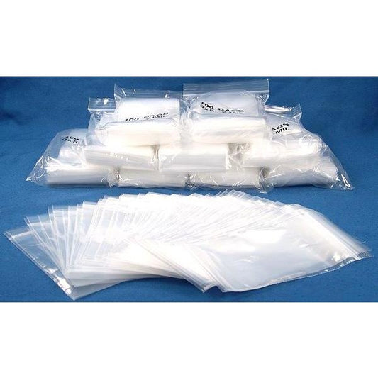 1000 Zipper Poly Bags Resealable Plastic Baggies 3" x 5"