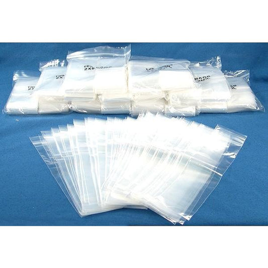 1000 Zipper Poly Bag Resealable Plastic Shipping Bags 2" x 8"