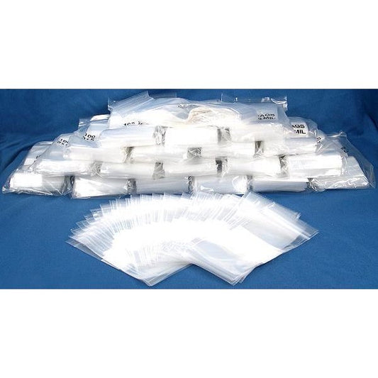 2000 Zipper Block Bags Plastic Shipping Baggies 3"x 5"