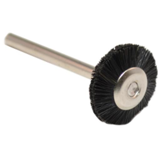 Stiff Bristle Wheel Brush, Double Section, 3/4" Diameter 1/8" Shank 12 Pcs