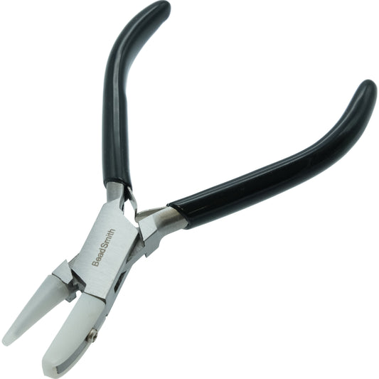 Nylon Jaw Half Flat Nose Half Round Pliers 4 3/4"