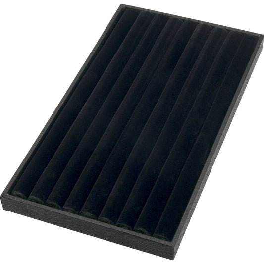 Display Tray Black, Ring Tray Insert Black Velvet 2Pcs