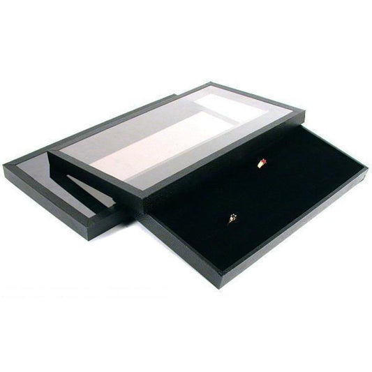 72 Slot Ring Travel Acrylic Lid Tray Display Case