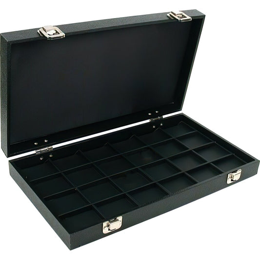 24 Slot Black Display Storage Case Rings Charms Pendants Jewelry