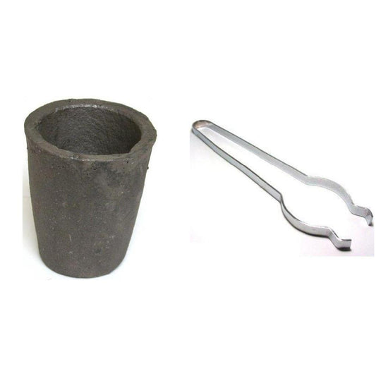 Graphite Crucible & Crucible Tongs Flask Holder Jewelers Casting Tools Kit 2 Pcs