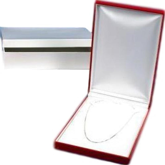 Necklace Gift Box Red Faux Leather 4 3/4"  (Only 1 Box)