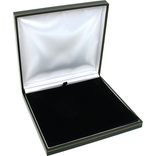 Necklace Gift Box Black Faux Leather 6 1/2" (Only 1 Box)