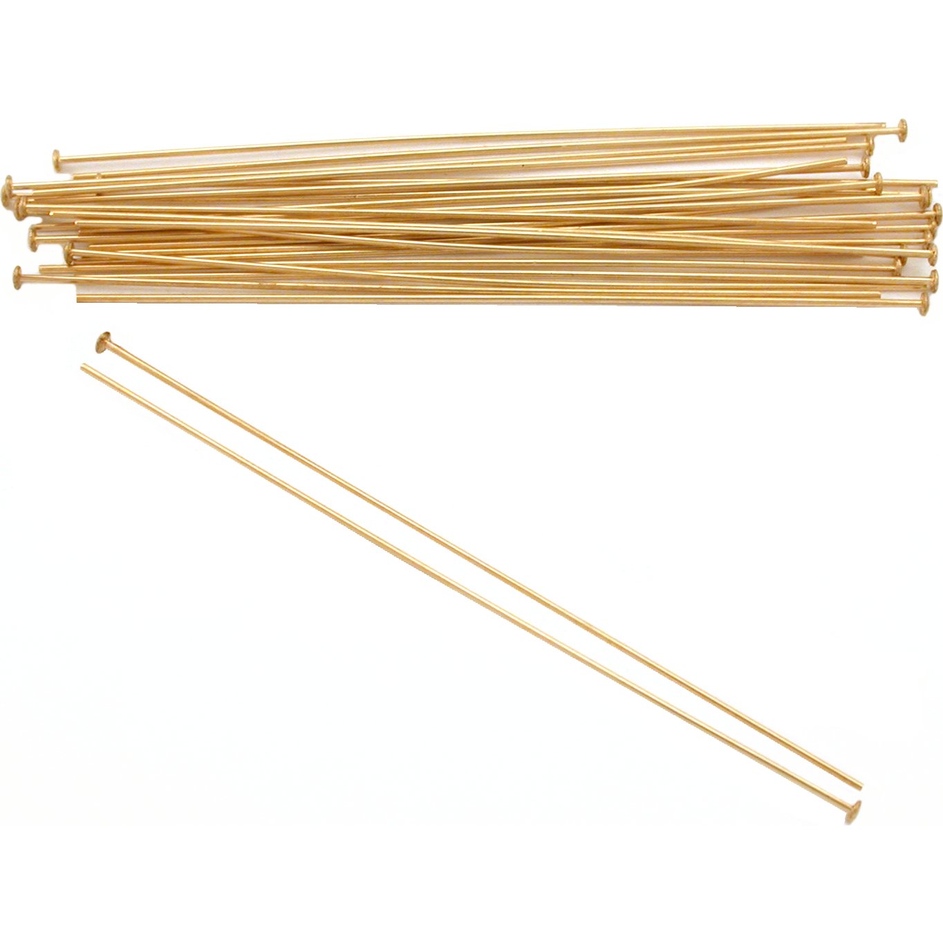 Head Pins Gold Filled 24 Gauge 2" 25Pcs