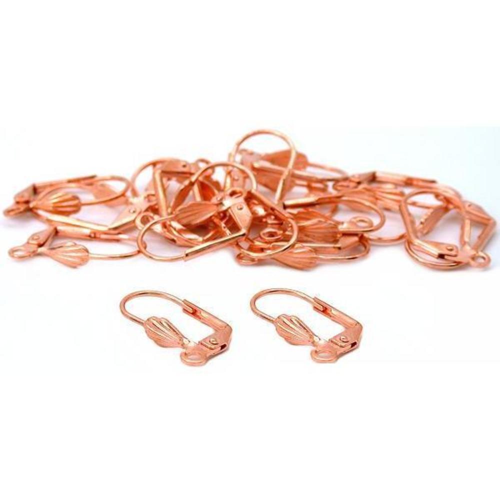 Leverback Earrings Copper Plated 18mm 20 Pairs