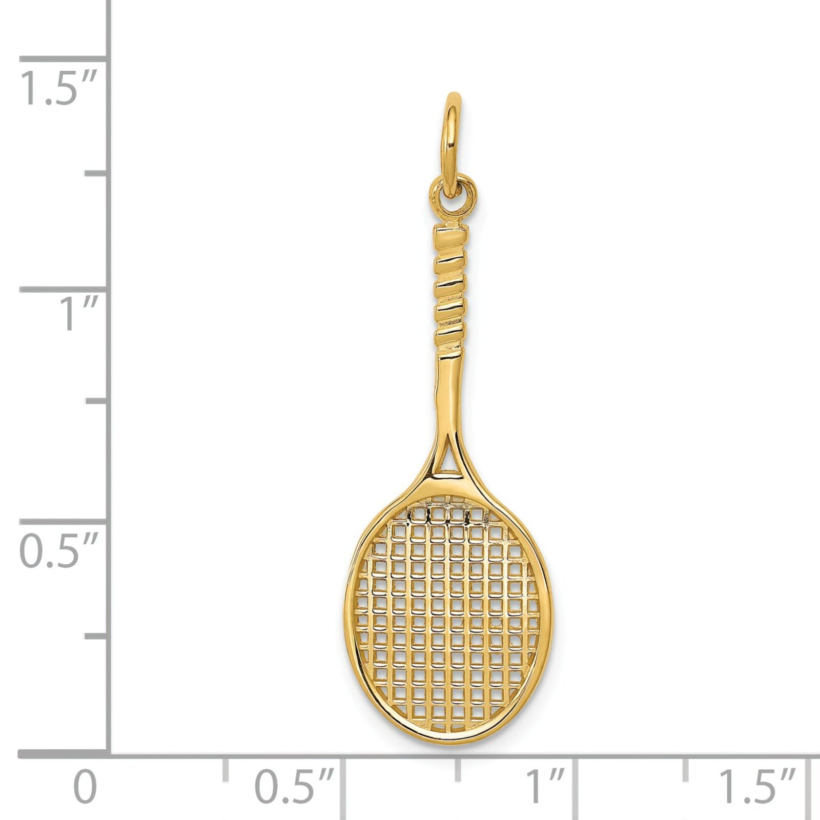 Tennis Racket Charm offers 14K Yellow Gold Pend