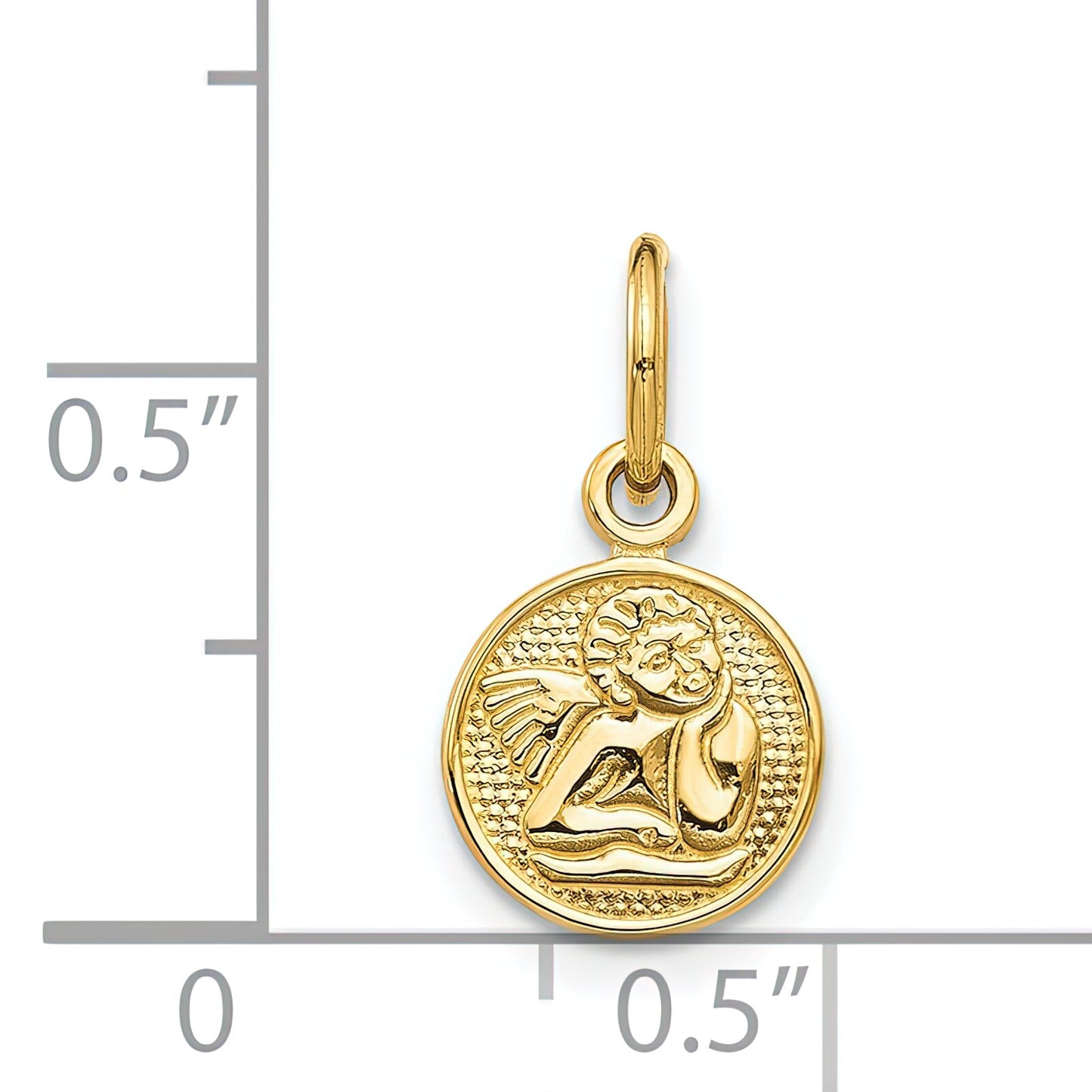 14K Gold Angel Charm